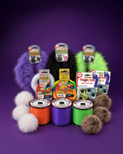 Spooky Makes Halloween Craft Kit, 16 Pieces – Pony Bead Lacing, Rexlace, Fuzzy Stems, Wiggle Eyes & Pom-Poms