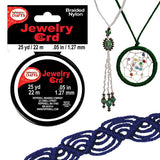 Nylon Jewelry Cord 1.5mm x 25 yd, 6 Color Options, Friendship Bracelets, Macrame Knotting, Stringing Beads, Jewelry Making