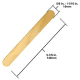 Jumbo Wooden Craft Sticks, Extra-Wide Natural Wood, 75 or 500 Count, School Art Projects, Models, Kids Crafts