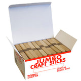 Jumbo Wooden Craft Sticks, Extra-Wide Natural Wood, 75 or 500 Count, School Art Projects, Models, Kids Crafts