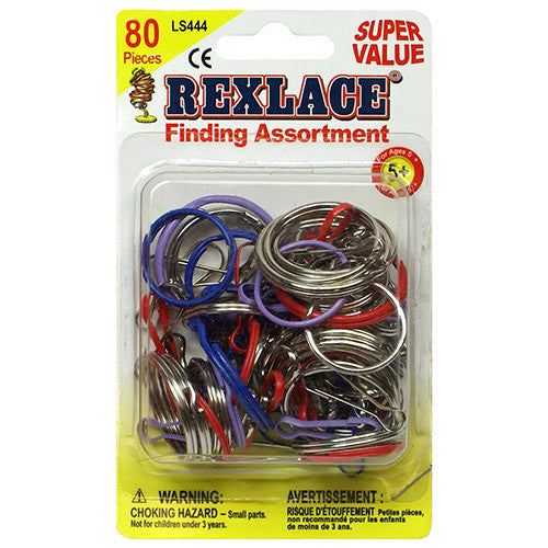 80 Metal Findings - Rings and Snap Hooks OS