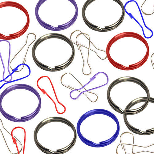 80 Metal Findings - Rings and Snap Hooks OS