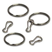 Metal Craft Findings Set, 80 pc, Split Rings and Snap Hooks for Lanyards, Keychains, Paracord Projects