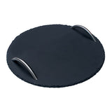 Slate Serving Tray, Large Round, Genuine Stone, Charcuterie Boards, Appetizer Displays, Entertaining