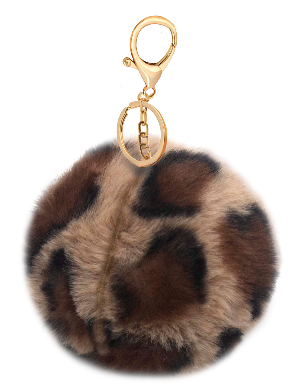 Zipper Faux Fur Poms
