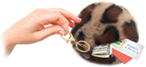 Faux Fur Pom-Poms with Zipper Pull, 6 Color Options, Keychains, Bag Charms, Hair Accessories