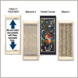 Macrame Deco Wood Frames, Natural Wood, Wall Hangings, Fiber Art Displays, Handmade Home Decor