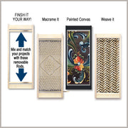 Macrame Deco Wood Frames, Natural Wood, Wall Hangings, Fiber Art Displays, Handmade Home Decor