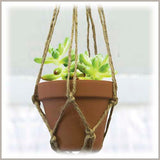 Mini Macrame Plant Hanger with Terra Cotta Pot, Jute Cord, Succulents, Indoor Plants, Boho Home Decor Display