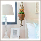Mini Macrame Plant Hanger with Terra Cotta Pot, Jute Cord, Succulents, Indoor Plants, Boho Home Decor Display