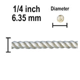 Cotton Craft Rope, Natural Fiber, 3 Diameter Options (1/4, 3/8, 1/2 inch), Macrame, Plant Hangers, Home Decor Weaving