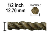Natural Jute Craft Rope, 1/4 to 1/2 in, 6 Size Options, Eco-Friendly, Macrame, Plant Hangers, Dreamcatchers, Home Decor