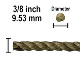 Natural Jute Craft Rope, 1/4 to 1/2 in, 6 Size Options, Eco-Friendly, Macrame, Plant Hangers, Dreamcatchers, Home Decor
