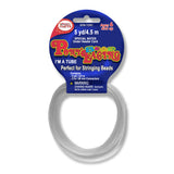 Pony Bead Lacing 5 yd, Plastic, 3 Color Options (Black, Frost, Glow), Keychains, Friendship Bracelets, Rexlace Crafts