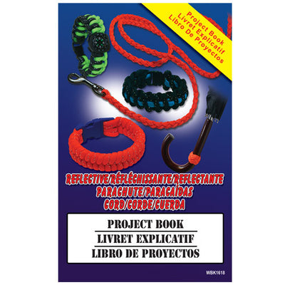 Parachute Cord Project Book Reflective, Paracord Bracelet Patterns, Pet Accessory Projects, Nylon Cord Crafts
