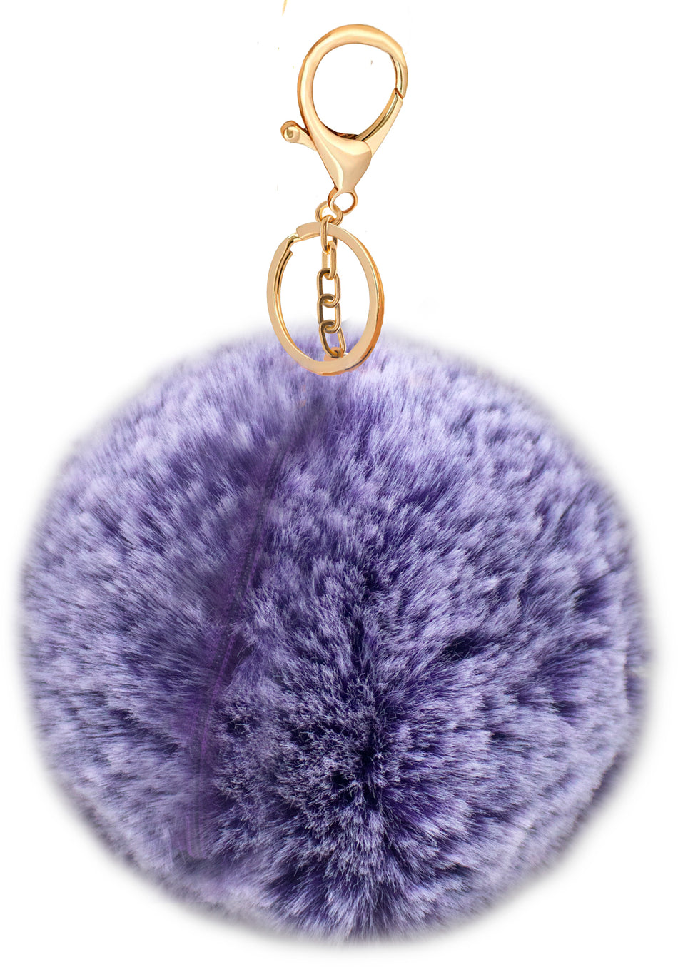 Zipper Faux Fur Poms