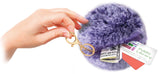 Faux Fur Pom-Poms with Zipper Pull, 6 Color Options, Keychains, Bag Charms, Hair Accessories