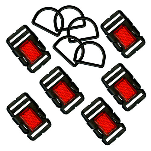 50 Pack Bulk Reflective Dog Collar Buckles