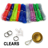 Rexlace Plastic Lacing Bulk Packs, 3 Color Assortments (Neon, Clear, Primary), Friendship Bracelets, Lanyards, Keychains