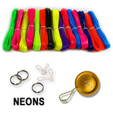 Rexlace Plastic Lacing Bulk Packs, 3 Color Assortments (Neon, Clear, Primary), Friendship Bracelets, Lanyards, Keychains