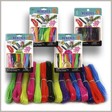 Rexlace Plastic Lacing Bulk Packs, 4 Color Assortments (Neon, Clear, Primary), Friendship Bracelets, Lanyards, Keychains