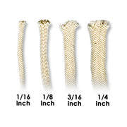 Round Cotton Lantern Wick, 4 Sizes (1/16 in to 1/4 in), Natural Fiber, Oil Lamps, Lanterns, Candle Making