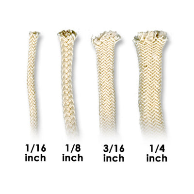 Round Cotton Lantern Wick, 4 Sizes (1/16 in to 1/4 in), Natural Fiber, Oil Lamps, Lanterns, Candle Making