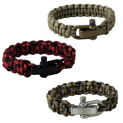 Metal Shackle Buckles for Paracord, 4 Finish Options, Paracord Bracelets, Lanyards, Survival Gear