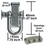 Shackle Buckle Measurements