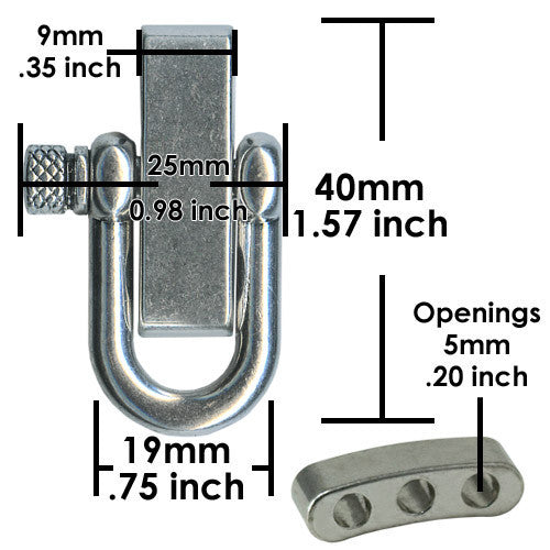Shackle Buckle Measurements