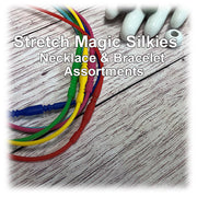 Silkies Stretch Necklace and Bracelet Assortment, Elastic Cord, 5 Style Options, Kids Jewelry, Hair Accessories, Layering