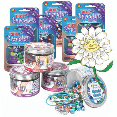 Silkies Friendship Bracelet Kits, Mini and Deluxe Jar Sets, 11 Themes, Kids Jewelry Making, Bracelet Crafts, Gift Kits