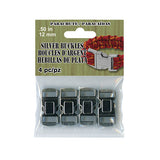 PCBUCK12S Paracord Buckles, 12mm Silver Plastic Clasp, Paracord Bracelets, Lanyards, Friendship Bracelets