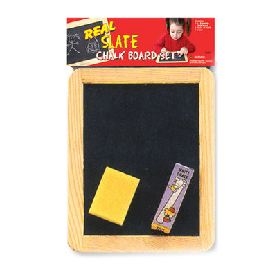 Slate Chalkboard Set with Chalk and Eraser, Genuine Stone, Handmade in USA, Kids Learning, Home Decor, Gift Sets