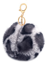 Faux Fur Pom-Poms with Zipper Pull, 6 Color Options, Keychains, Bag Charms, Hair Accessories