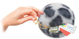 Faux Fur Pom-Poms with Zipper Pull, 6 Color Options, Keychains, Bag Charms, Hair Accessories