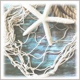 Cotton Fishing Net 6x6 ft, Natural Fiber, Coastal Wall Decor, Nautical Theming, Macrame Display, Home Staging