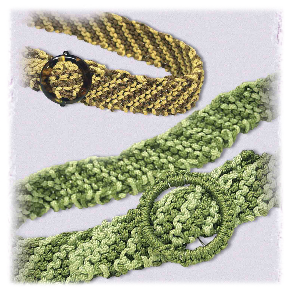 FREE Knitted Striped Belt Instructions