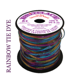 Britelace Tie-Dye Plastic Lacing, 4 Color Patterns, 100ft Spool, Friendship Bracelets, Lanyards, Craft Keychains