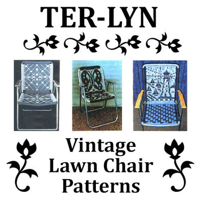 Terlyn Lawn Chair Patterns, Lawn Chair Weaving Designs, Outdoor Furniture Patterns, 18 Pattern Assortments