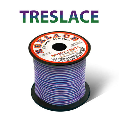 Treslace Three-Color Plastic Lacing, 6 Color Combos, Friendship Bracelets, Lanyards, Keychains, Kids Craft Projects