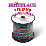 Britelace Tie-Dye Plastic Lacing, 4 Color Patterns, 100ft Spool, Friendship Bracelets, Lanyards, Craft Keychains