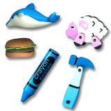 Novelty Eraser Variety Pack, 25-Piece Canister Set, Kids Party Favors, Classroom Prize Box, School Supply Gifts