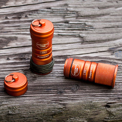 Waterproof Capsule Safe, Metal, Small, Emergency ID Storage, Survival Kits, Camping Accessories, Paracord Gear