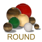 Round Wood Beads, 12mm to 38mm, 8 Color Options, Macrame Plant Hangers, Jewelry Making, Boho Wall Hangings