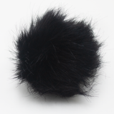 Faux Fur Snap Poms, 3 Color Options (White, Black, Grey), Hat Accessories, Bag Charms, DIY Fashion Crafts