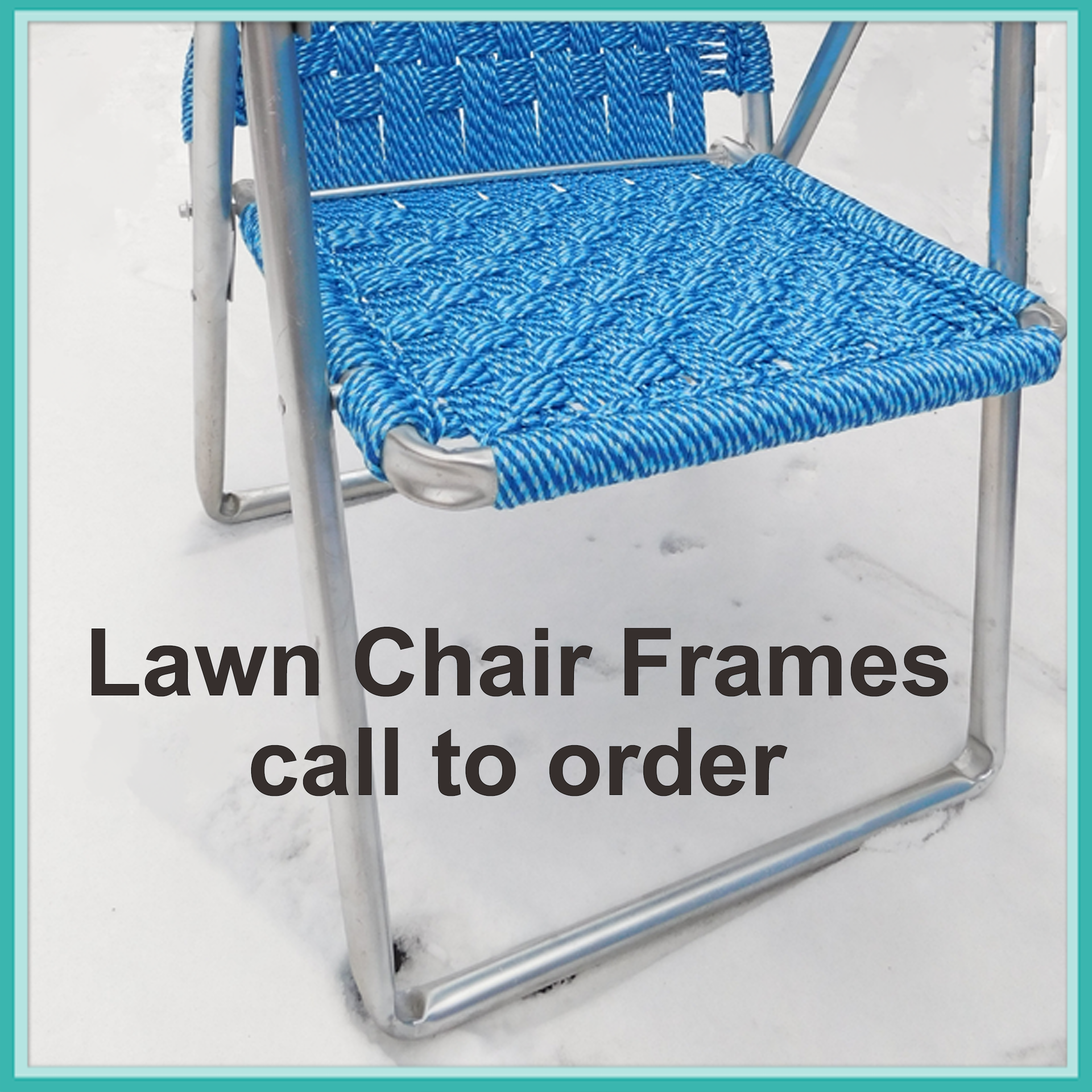 Two Sturdy Steel High-Back Lawn Chair Frame with Wooden Arm