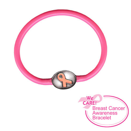 Adjustable Charmed Breast Cancer Support Bracelet