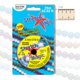 Stretch Magic Elastic Bead Cord 0.5mm x 25m Bulk Spool, Clear, Pearl or Black, Seed Bead Bracelets, Fine Jewelry