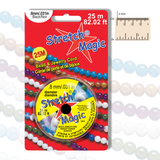 Stretch Magic Elastic Bead Cord, 0.8mm x 25m Bulk Spool, 3 Color Options, Seed Bead Jewelry, Thin Stretch Bracelets, Friendship Bracelets